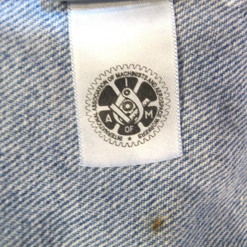 Vintage Style 90s Blue Denim Embossed Apron Made in USA Mailhandlers Local‎ 307